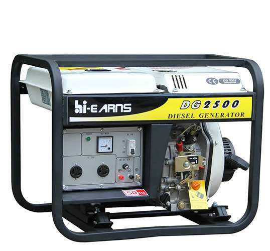 2KVA electric Open portable four cylinder diesel generator