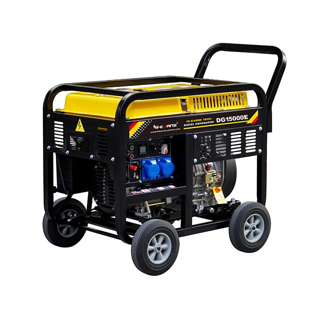 Generator diesel tipe terbuka Hiearns 10kw, menggunakan mesin diesel berpendingin udara 1105