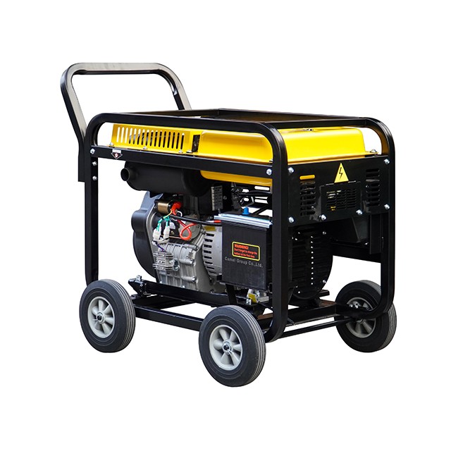 Generator diesel tipe terbuka Hiearns 10kw, menggunakan mesin diesel berpendingin udara 1105