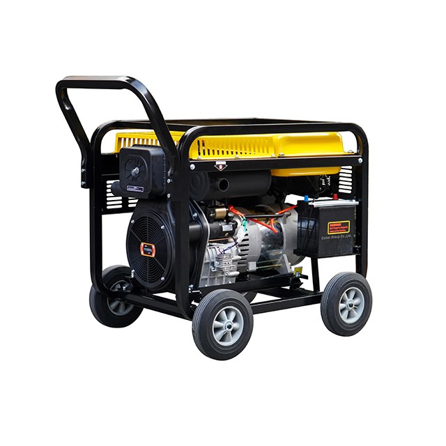 Generator diesel tipe terbuka Hiearns 10kw, menggunakan mesin diesel berpendingin udara 1105