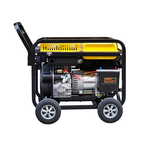 Generator diesel tipe terbuka Hiearns 10kw, menggunakan mesin diesel berpendingin udara 1105