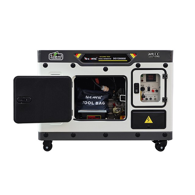 Generator diesel Hiearns 8KW, menggunakan mesin diesel satu silinder berpendingin udara HR1105