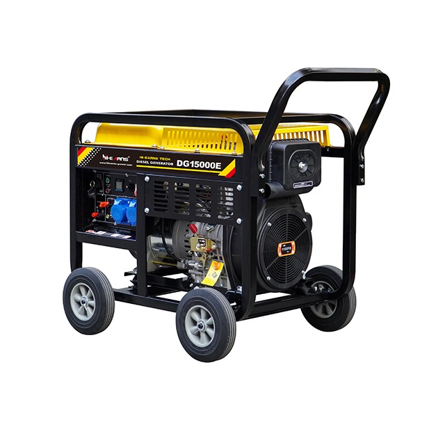 Generator diesel tipe terbuka Hiearns 10kw, menggunakan mesin diesel berpendingin udara 1105