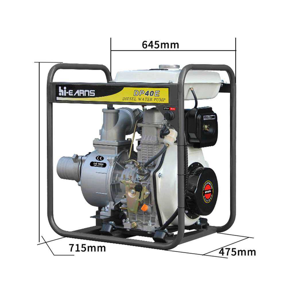 The working principle and characteristics of 4 inch water pump
